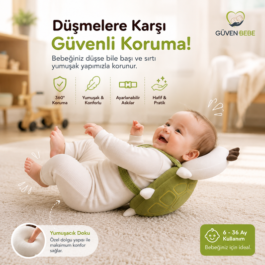 Güven Bebe™ Minik Kalkan – Bebek Baş ve Sırt Koruyucu